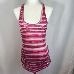 Nike Pink Striped Tank Top